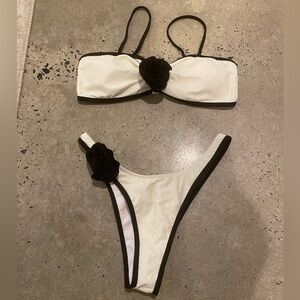 Black&White Floral Bikini